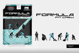 Figures  - Formula Pit Crew Team Black various - 1:64 - American Diorama - AD-2444 - AD-2444 | Toms Modelautos