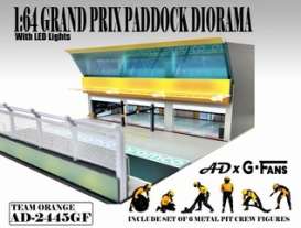diorama  - Grand Prix Paddock Diorama *Te various - 1:64 - American Diorama - AD-2445 - AD-2445 | Toms Modelautos