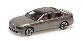 BMW  - I7 2023 grey - 1:43 - Minichamps - 410024200 - mc410024200 | Toms Modelautos