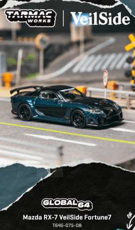 Mazda  - RX-7 2026 dark blue/black - 1:64 - Tarmac - T64G-075-DB - TC-T64G-075-DB | Toms Modelautos