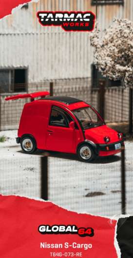 Nissan  - S Cargo 1995 red - 1:64 - Tarmac - T64G-073-RE-B - TC-T64G-073-RE-BL | Toms Modelautos