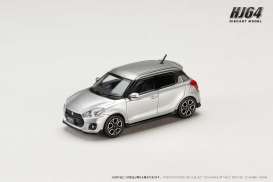 Suzuki  - Swift Sport silver - 1:64 - Hobby Japan - HJ641083AS - HJ641083AS | Toms Modelautos
