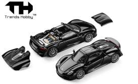 Porsche  - 918 Spyder black - 1:64 - Trends Hobby - 241086B - TH241086B | Toms Modelautos