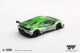 Lamborghini  - Huracan 2025 white/green - 1:64 - Mini GT - MGT01226-L - MGT01226-L | Toms Modelautos