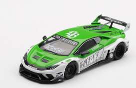 Lamborghini  - Huracan 2025 white/green - 1:64 - Mini GT - MGT01226-BL - MGT01226-BL | Toms Modelautos