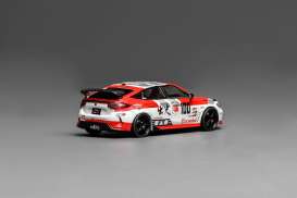 Mitsubishi  - Lancer Evolution IV white/red - 1:64 - Motorhelix - M64015 - MH64015 | Toms Modelautos