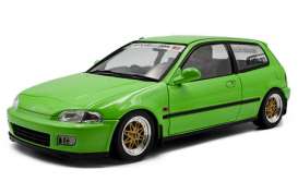 Honda  - Civic (EG6) 1991 green - 1:18 - Solido - SO1810408 - soli1810408 | Toms Modelautos
