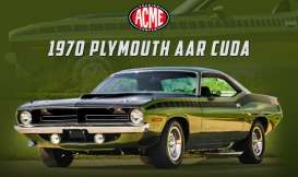 Plymouth  - AAR Cuda 1970 green - 1:18 - Acme Diecast - 1806140 - acme1806140 | Toms Modelautos