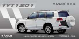 Toyota  - Land Rover LC200 2016 white - 1:64 - Massdi - TYT1201 - MAS-TYT1201 | Toms Modelautos
