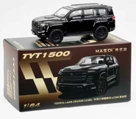Toyota  - Land Rover LC300 black - 1:64 - Massdi - TYT1500 - MAS-TYT1500 | Toms Modelautos