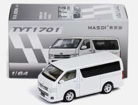 Toyota  - Hiace 2010 white - 1:64 - Massdi - TYT1701 - MAS-TYT1701 | Toms Modelautos