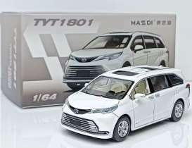 Toyota  - Sienna 2023 white - 1:64 - Massdi - TYT1801 - MAS-TYT1801 | Toms Modelautos