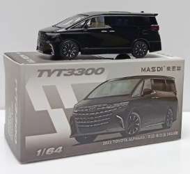 Toyota  - Alphard 2023 black - 1:64 - Massdi - TYT3300 - MAS-TYT3300 | Toms Modelautos