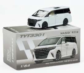 Toyota  - Alphard 2023 white - 1:64 - Massdi - TYT3301 - MAS-TYT3301 | Toms Modelautos