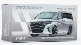 Toyota  - Alphard 2023 silver - 1:64 - Massdi - TYT3303 - MAS-TYT3303 | Toms Modelautos