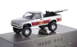 Toyota  - Hilux LN107 1994 grey - 1:64 - Massdi - TYT3905 - MAS-TYT3905 | Toms Modelautos