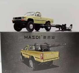 Toyota  - Hilux LN107 1994 yellow - 1:64 - Massdi - TYT3906 - MAS-TYT3906 | Toms Modelautos