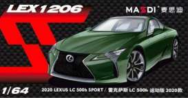 Lexus  - LS 500h 2020 green - 1:64 - Massdi - LEX1206 - MAS-LEX1206 | Toms Modelautos