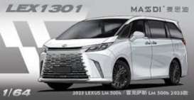 Lexus  - LM 500h 2023 white - 1:64 - Massdi - LEX1301 - MAS-LEX1301 | Toms Modelautos