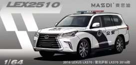 Lexus  - LS LX570 2016 white/blue - 1:64 - Massdi - LEX2510 - MAS-LEX2510 | Toms Modelautos
