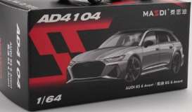 Audi  - RS6 silver - 1:64 - Massdi - AD4104 - MAS-AD4104 | Toms Modelautos