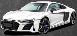 Audi  - R8 V10 2022 white - 1:64 - Massdi - AD4701 - MAS-AD4701 | Toms Modelautos
