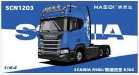 Scania  - R500 blue - 1:64 - Massdi - SCN1203 - MAS-SCN1203 | Toms Modelautos