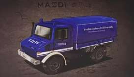 Unimog  - U1300L blue - 1:64 - Massdi - TJ1011 - MAS-TJ1011 | Toms Modelautos