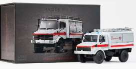 Unimog  - U1300L white/red - 1:64 - Massdi - TJ1019 - MAS-TJ1019 | Toms Modelautos