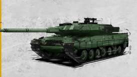 Leopard  - 2 A6 Aging Version army green - 1:64 - Massdi - MS1606 - MAS-MS1606 | Toms Modelautos