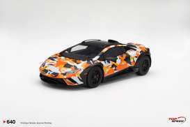Lamborghini  - Huracan 2024 orange/white/black - 1:18 - Top Speed - TS0640 - TS0640 | Toms Modelautos