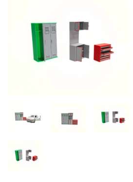 diorama  - green/red/grey - 1:24 - Dioramatoys - DTM2408 - DTM2408 | Toms Modelautos