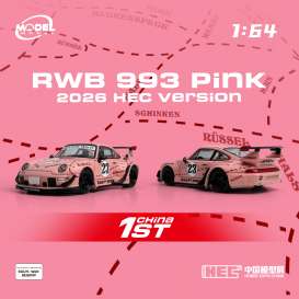 Porsche  - RWB 993 pink - 1:64 - ModelModel - MM64-RWB993-HEC2026 - MM64-RWB993-HEC2026 | Toms Modelautos