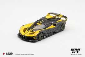 Bugatti  - Bolide 2020 yellow - 1:64 - Mini GT - MGT01229-BL - MGT01229-BL | Toms Modelautos