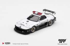 Mazda  - RX-7 1998 white/black - 1:64 - Mini GT - MGT01231-R - MGT01231-R | Toms Modelautos