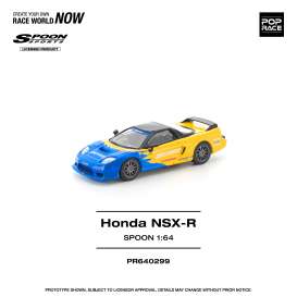 Honda  - NSX-R  yellow/blue - 1:64 - Pop Race Limited - PR640299 - PR640299 | Toms Modelautos