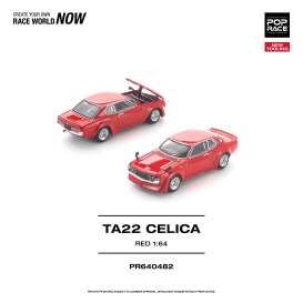 Toyota  - TA22 Celica red - 1:64 - Pop Race Limited - PR640482 - PR640482 | Toms Modelautos