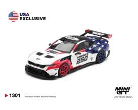 Ford Mustang - GTD 2026 white/blue/red - 1:64 - Mini GT - MGT01301-BL - MGT01301-BL | Toms Modelautos