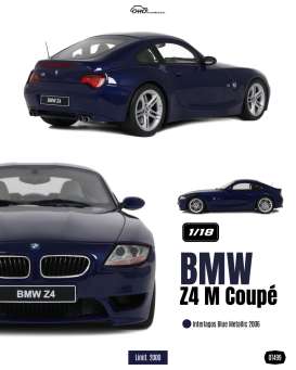 BMW  - Z4 M Coupe 2006 blue - 1:18 - OttOmobile Miniatures - OT499 - OT499 | Toms Modelautos