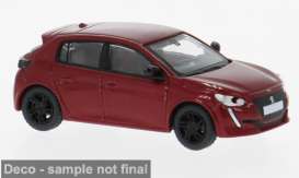 Peugeot  - 208 II 2019 red - 1:87 - Brekina - 1004137 - PCX870594 | Toms Modelautos