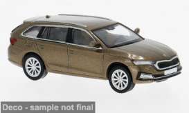 Skoda  - Octavia IV Combi 2019 brown - 1:87 - Brekina - 1004143 - PCX870599 | Toms Modelautos