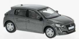 Peugeot  - 208 II 2019 dark grey - 1:87 - Brekina - 1004138 - PCX870595 | Toms Modelautos