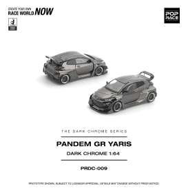 Toyota  - Yaris dark chrome - 1:64 - Pop Race Limited - PRDC009 - PRDC009 | Toms Modelautos