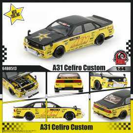 Nissan  - A31 yellow/black - 1:64 - BM Creations - 64B0513 - BM64B0513 | Toms Modelautos