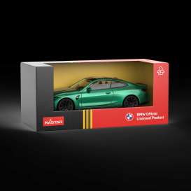 BMW  - M4 Coupe dark green - 1:43 - Rastar - 64810gr - rastar64810gr | Toms Modelautos