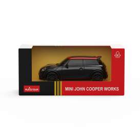 Mini  - John Cooper midnight black - 1:43 - Rastar - 64740bk - rastar64740bk | Toms Modelautos