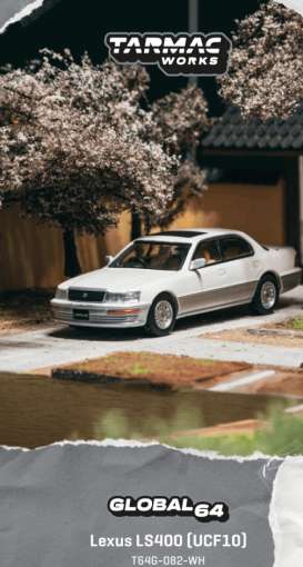Lexus  - LS400 (UCF10) 2001 pearl white - 1:64 - Tarmac - T64G-082-WH - TC-T64G-082-WH | Toms Modelautos