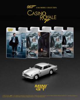 Aston Martin  - DB5 2006 silver - 1:64 - Mini GT - MGT00909-007J - MGT00909-007J | Toms Modelautos