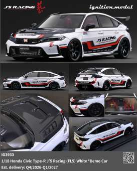 Honda  - Civic  white - 1:18 - Ignition - IG3933 - IG3933 | Toms Modelautos
