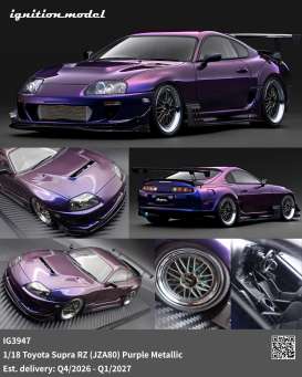 Toyota  - Supra RZ (JZ80) purple matallic - 1:18 - Ignition - IG3947 - IG3947 | Toms Modelautos